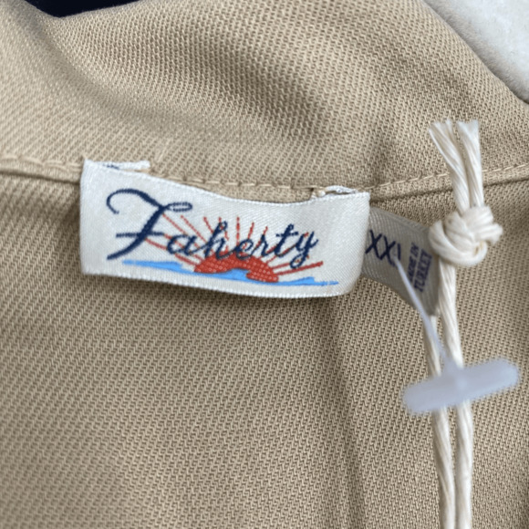 Faherty Arlie Day Romper in Summer Sand Size XL Safari Casual Linen Cotton NWT - Picture 9 of 12